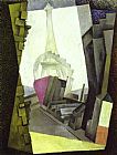 Diego Rivera La Tour Eiffel painting